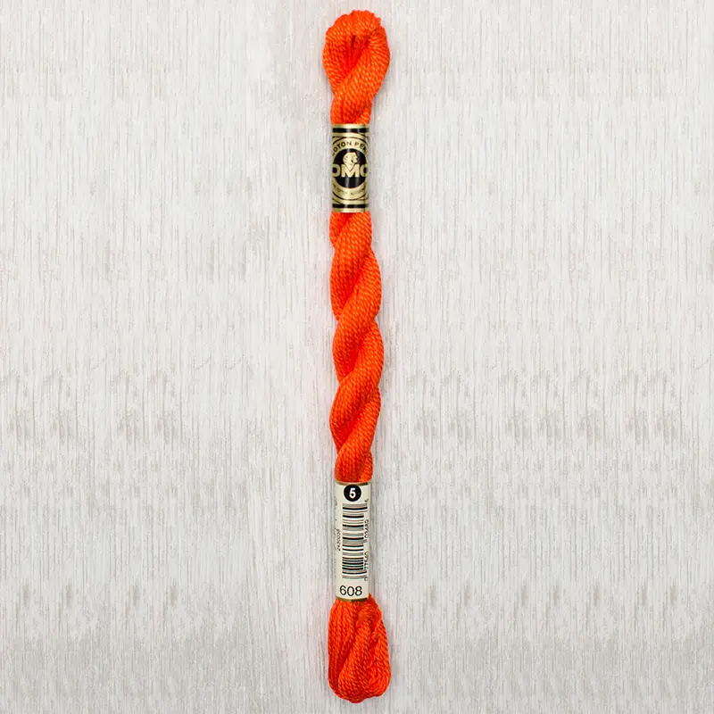 DMC Perle #5 0608 Bright Orange
