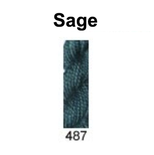 Gumnut Threads Daisies 487 Sage