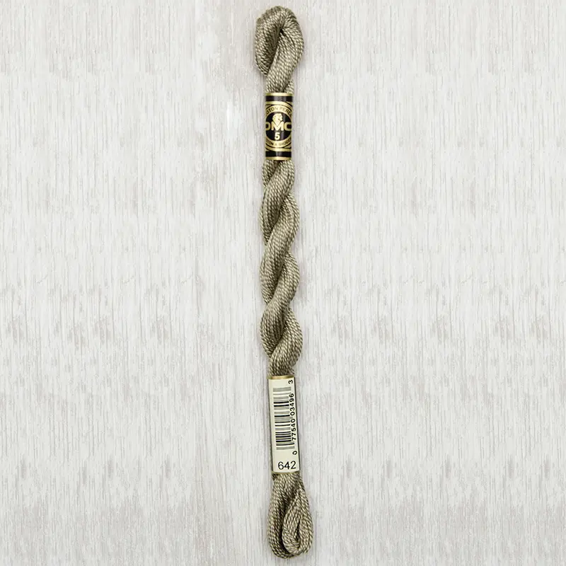 DMC Perle #5 0642 Dark Beige Gray