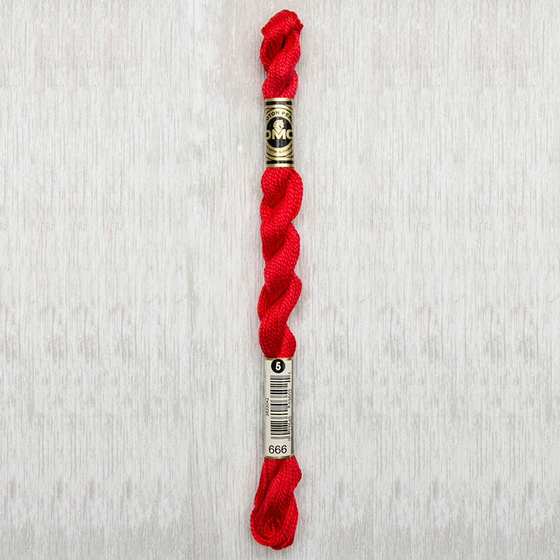 DMC Perle #5 0666 Bright Red