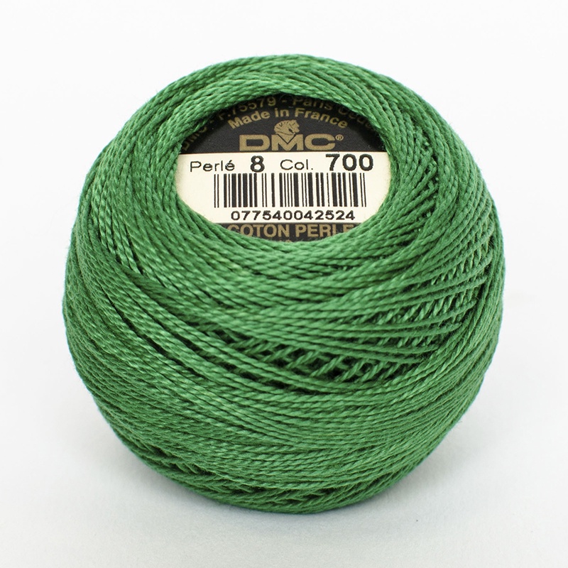 DMC Perle #5 0700 Bright Green (Skein)