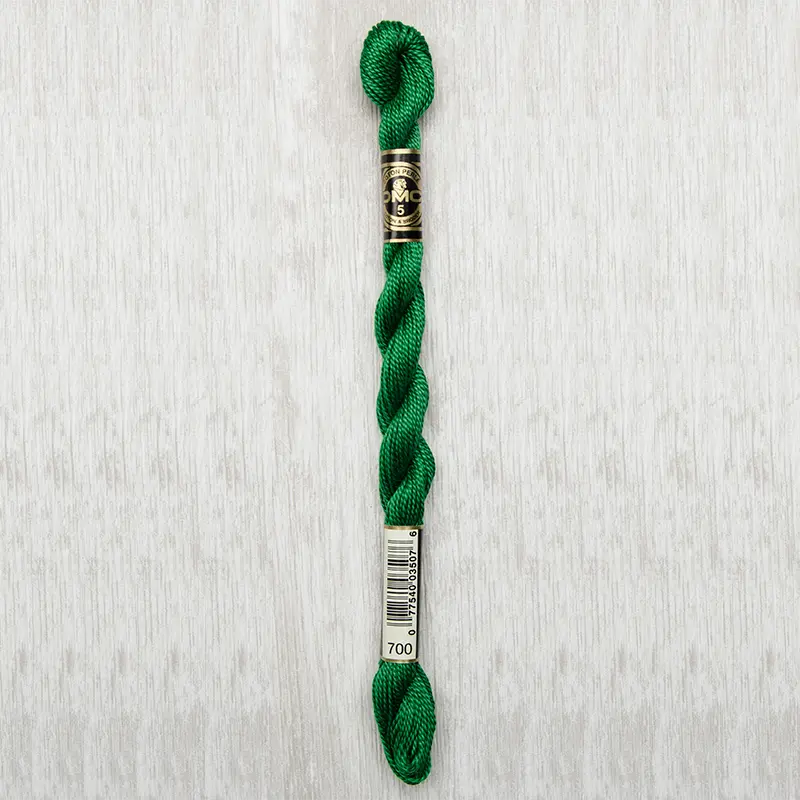 DMC Perle #5 0700 Bright Green