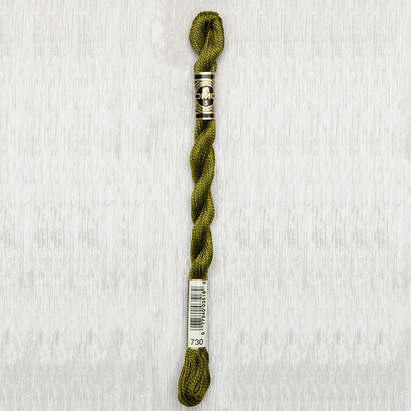 DMC Perle #5 0730 Very Dark Olive Green
