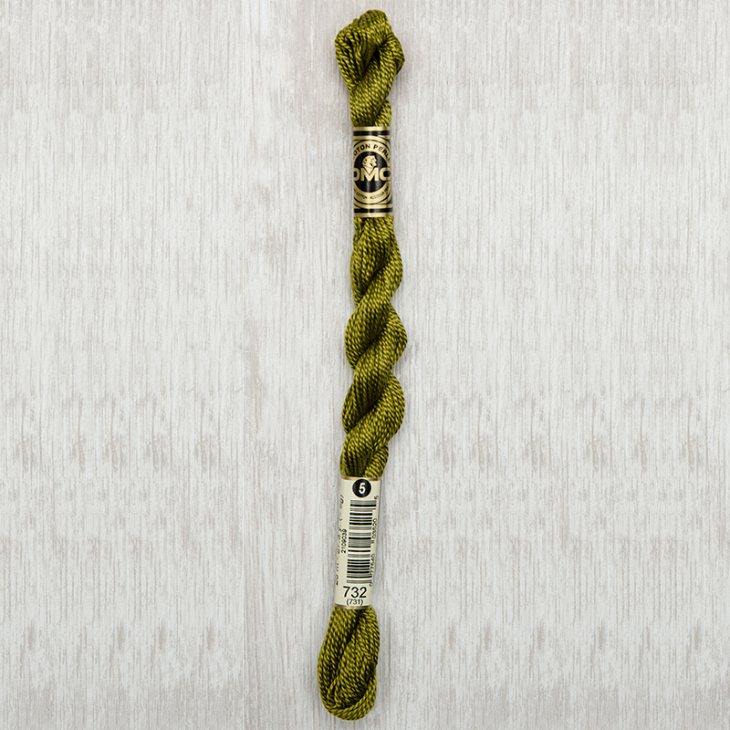 DMC Perle #5 0732 Olive Green