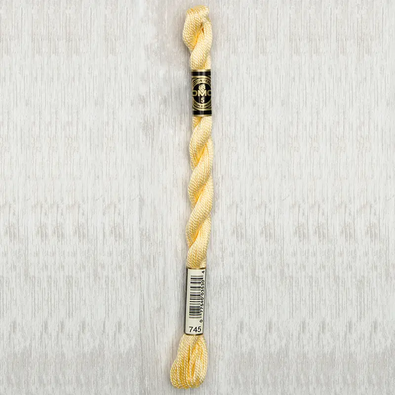 DMC Perle #5 0745 Light Pale Yellow