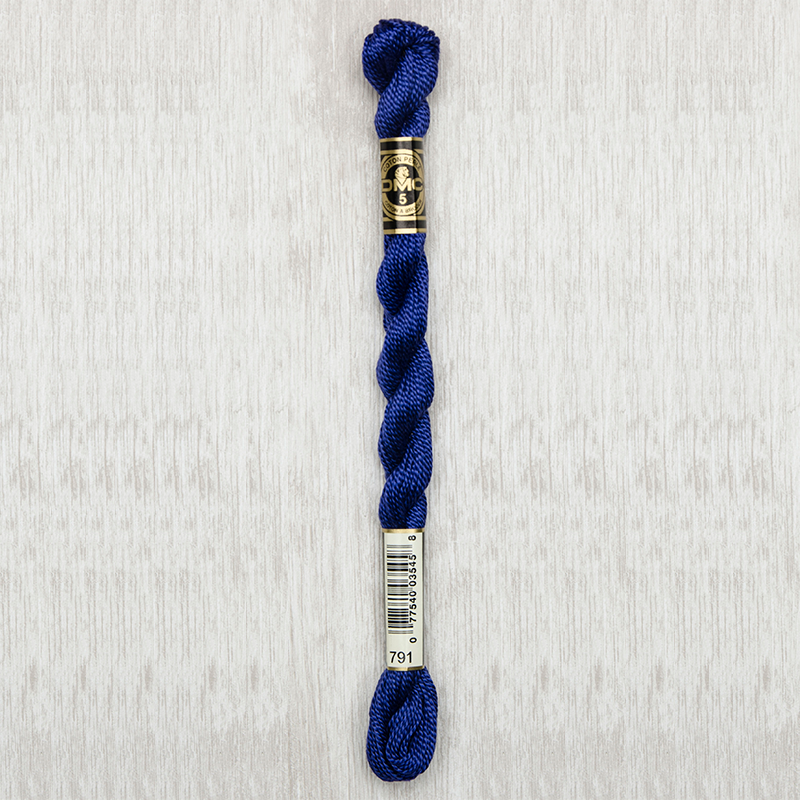 DMC Perle #5 0791 Very Dark Cornflower Blue