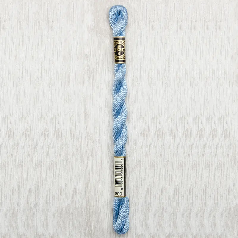 DMC Perle #5 0800 Pale Delft Blue