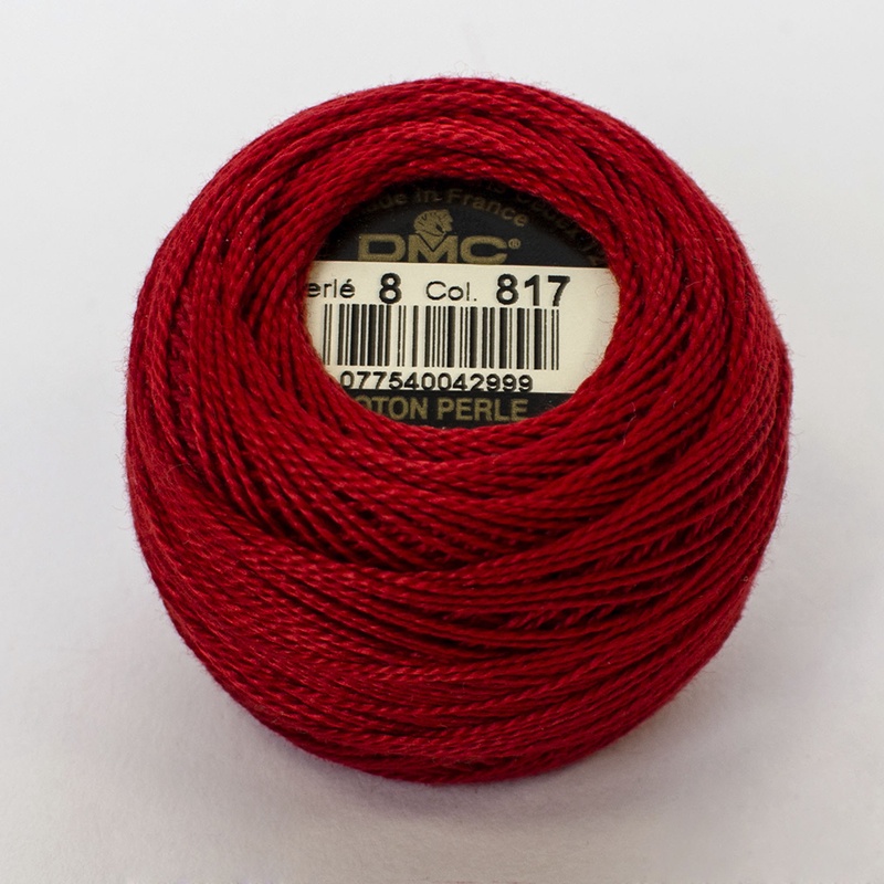 DMC Perle #5 0817 Very Dark Coral Red (Skein)