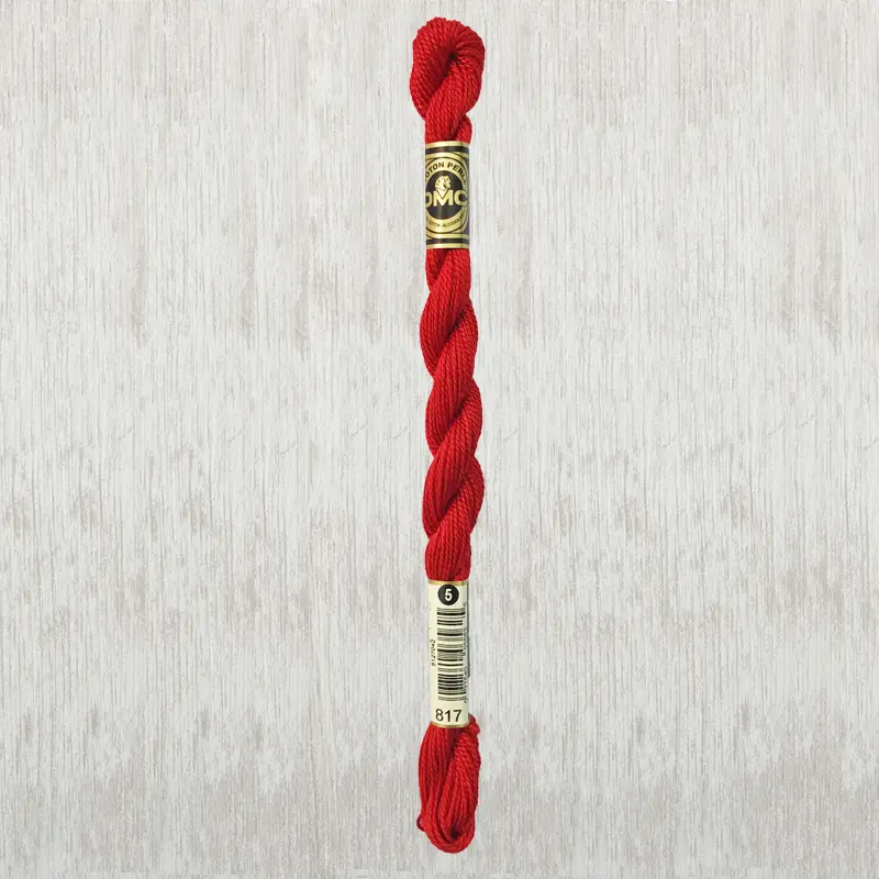 DMC Perle #5 0817 Very Dark Coral Red