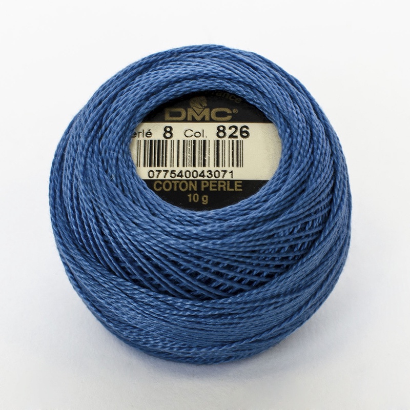 DMC Perle #5 0826 Medium Blue (Skein)