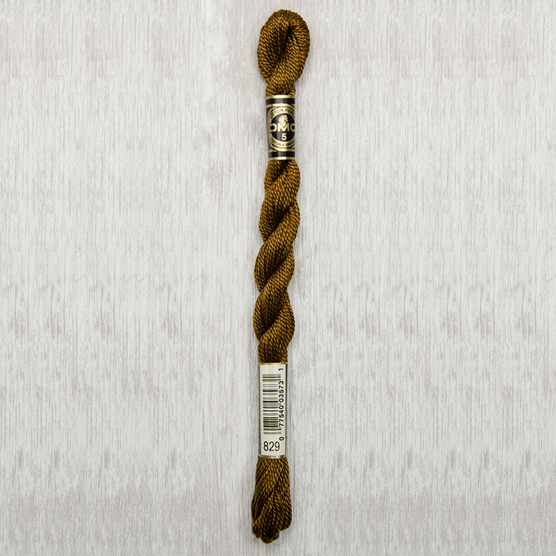 DMC Perle #5 0829 Very Dark Golden Olive