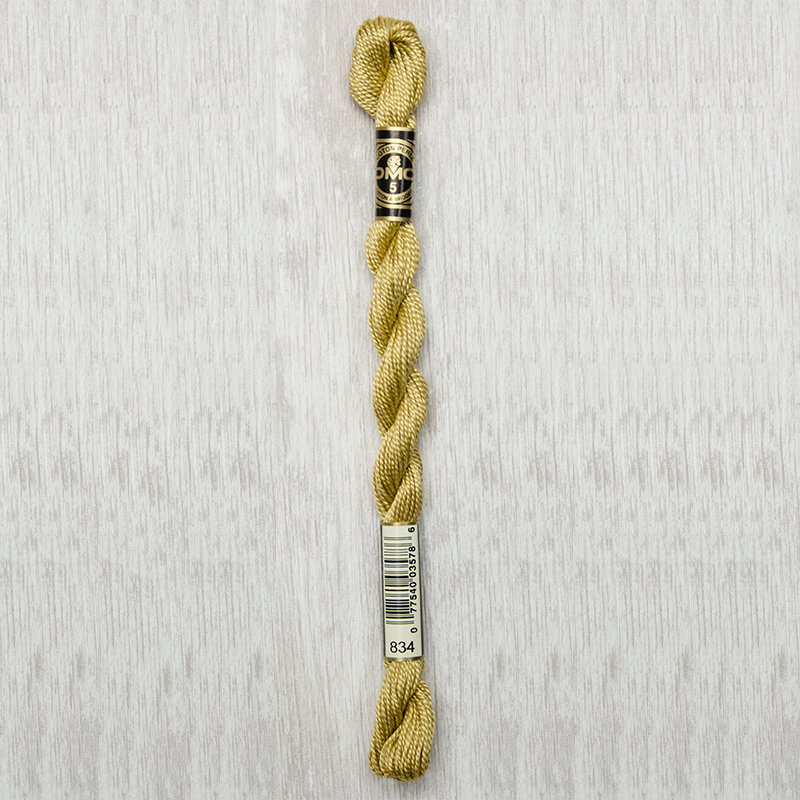 DMC Perle #5 0834 Very Light Golden Olive