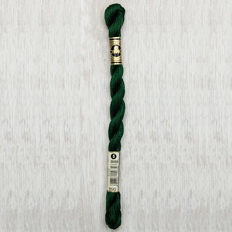 DMC Perle #5 0890 Ultra Dark Pistachio Green