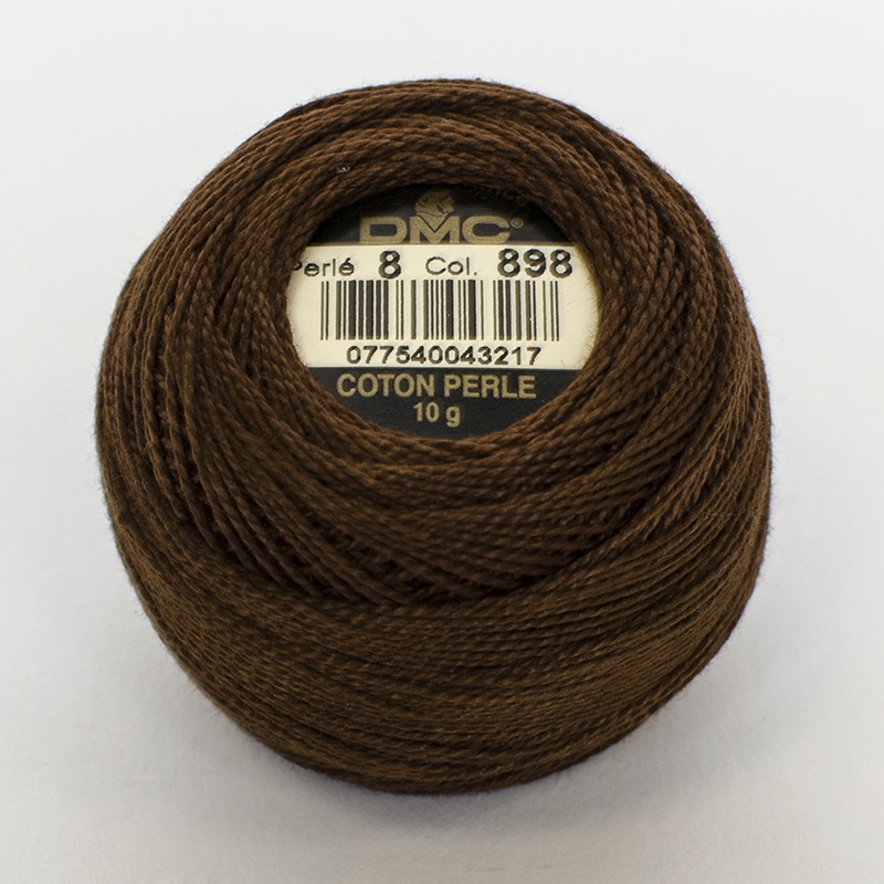 DMC Perle #5 0898 Very Dark Coffee Brown (Skein)
