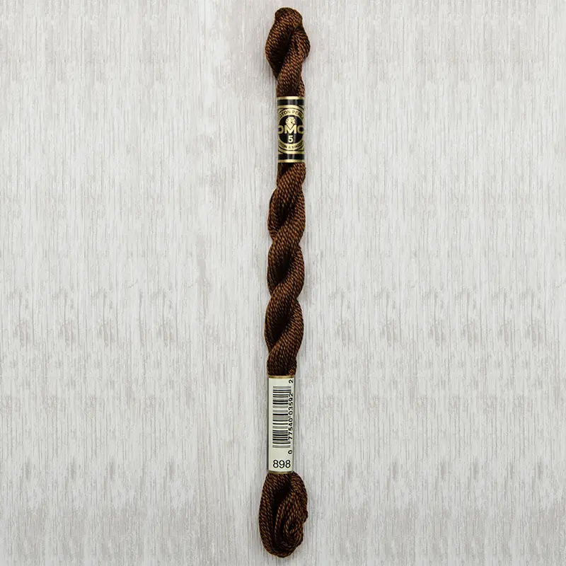 DMC Perle #5 0898 Very Dark Coffee Brown