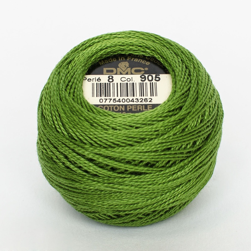 DMC Perle #5 0905 Dark Parrot Green (Skein)