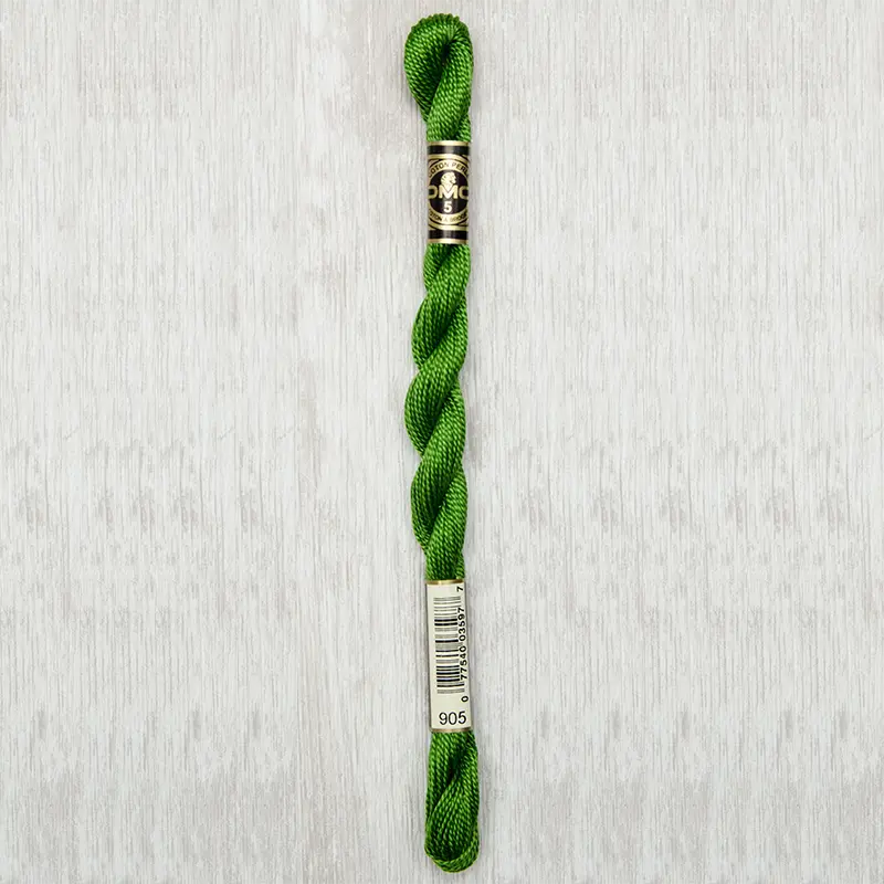 DMC Perle #5 0905 Dark Parrot Green