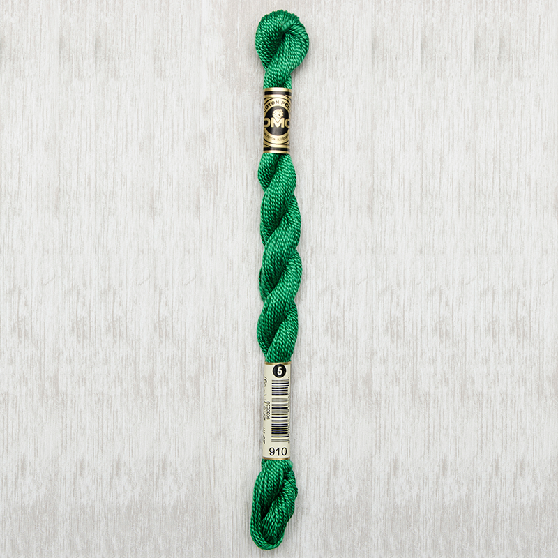 DMC Perle #5 0910 Dark Emerald Green (Skein)