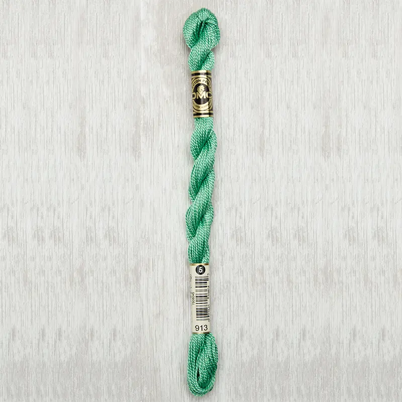 DMC Perle #5 0913 Medium Nile Green