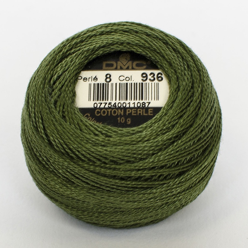 DMC Perle #5 0936 Very Dark Avocado Green (Skein)