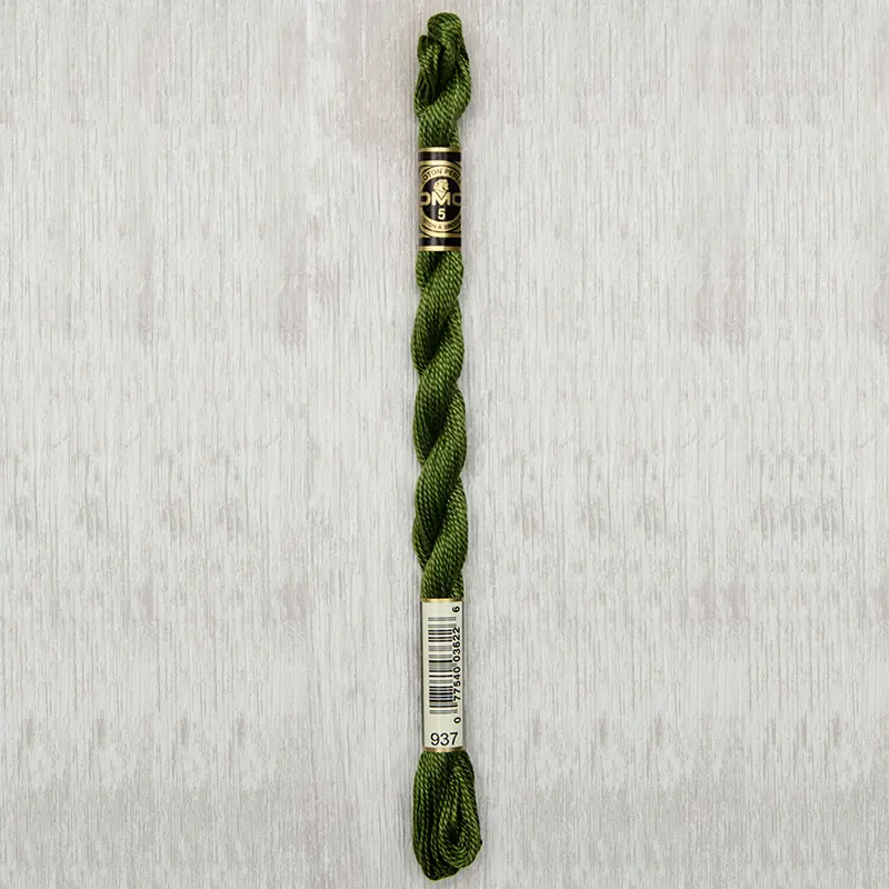DMC Perle #5 0937 Medium Avocado Green