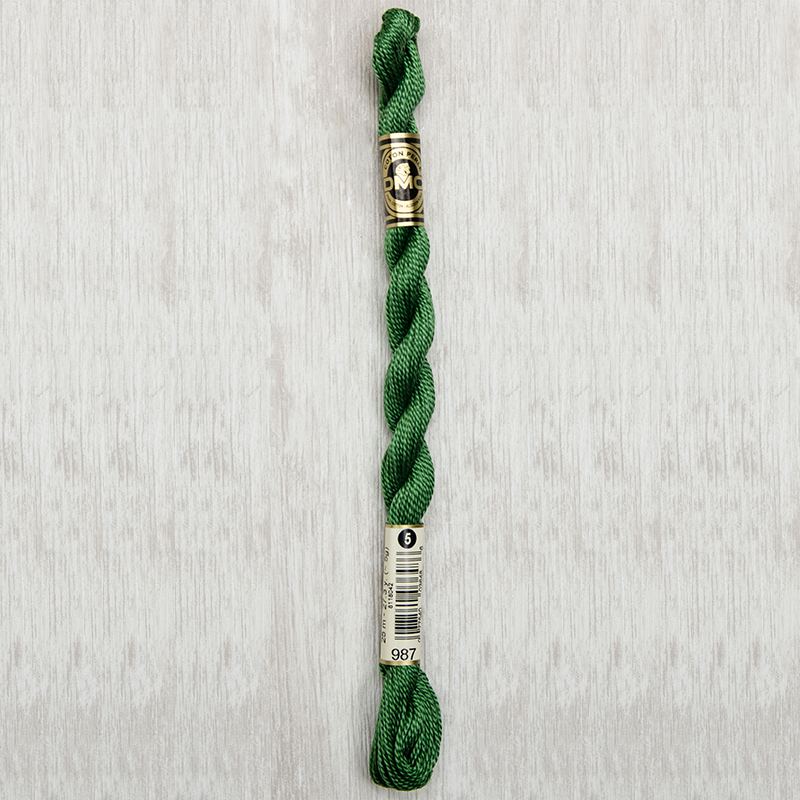 DMC Perle #5 0987 Dark Forest Green