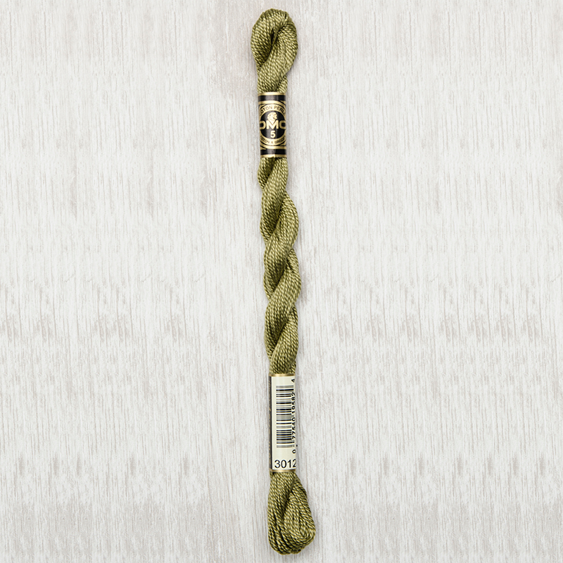 DMC Perle #5 3012 Medium Khaki Green