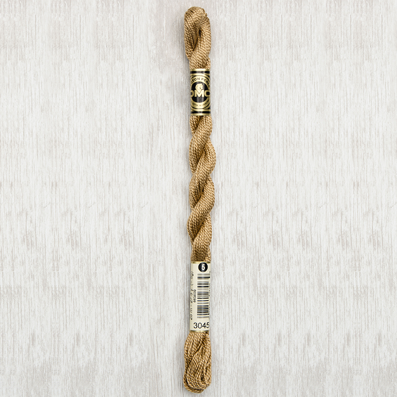 DMC Perle #5 3045 Dark Yellow Beige