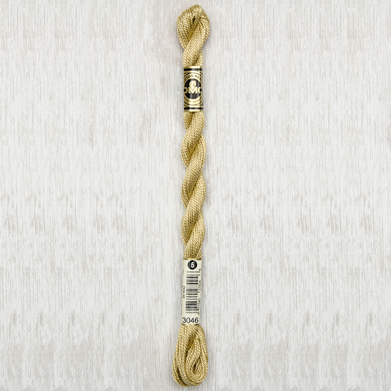 DMC Perle #5 3046 Medium Yellow Beige