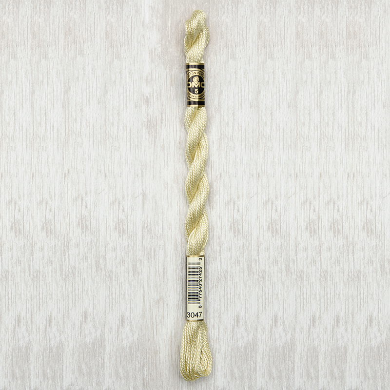 DMC Perle #5 3047 Light Yellow Beige