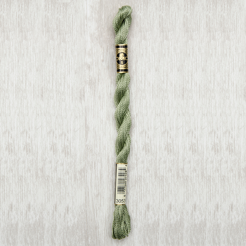 DMC Perle #5 3053 Green Gray