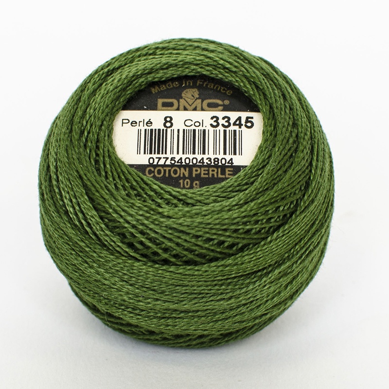 DMC Perle #5 3345 Dark Hunter Green (Skein)