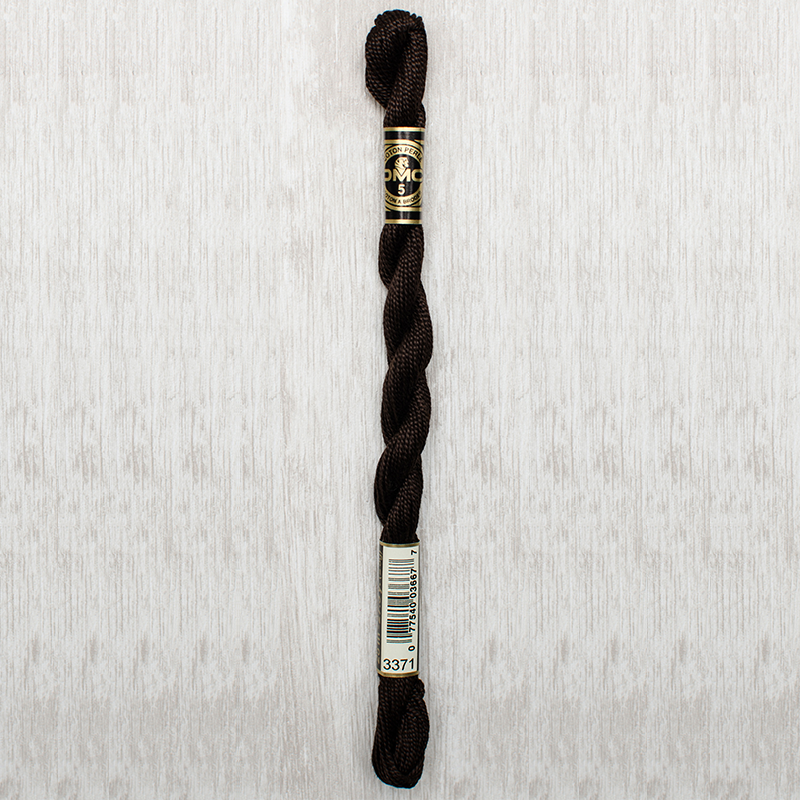 DMC Perle #5 3371 Black Brown (Skein)