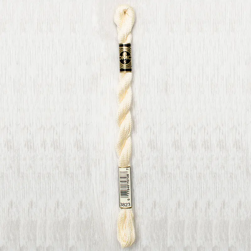 DMC Perle #5 3823 Ultra Pale Yellow