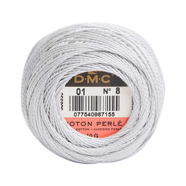 DMC Perle #8 0001 White Tin