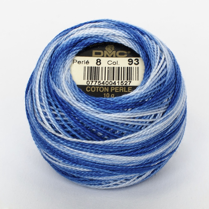DMC Perle #8 0093 Variegated Med Blue