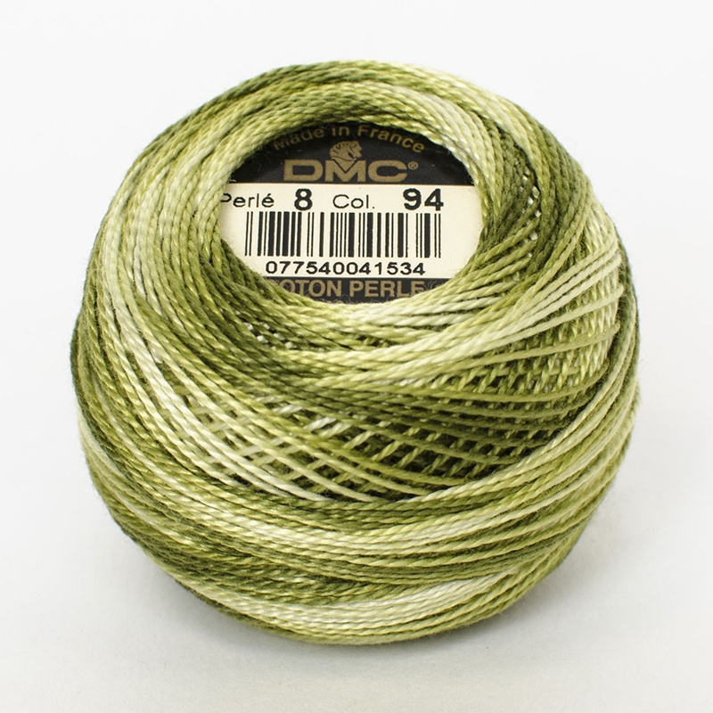 DMC Perle #8 0094 Variegated Khaki Green