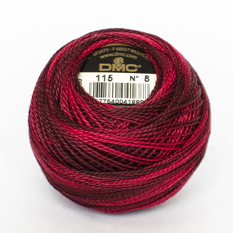 DMC Perle #8 0115 Variegated Garnet