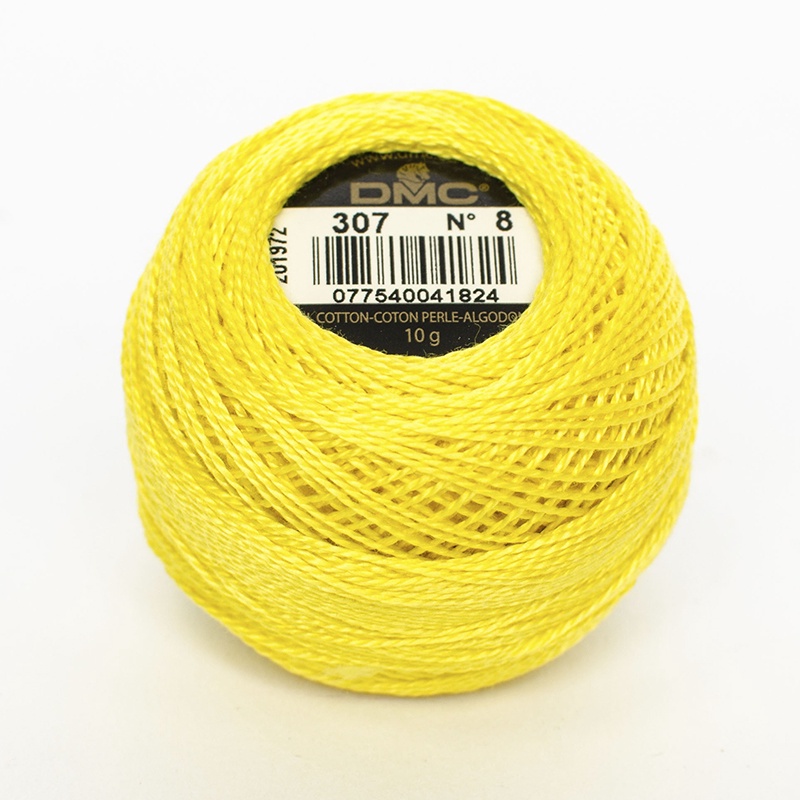 DMC Perle #8 0307 Lemon