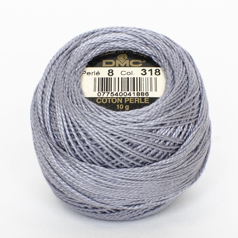 DMC Perle #8 0318 Light Steel Gray