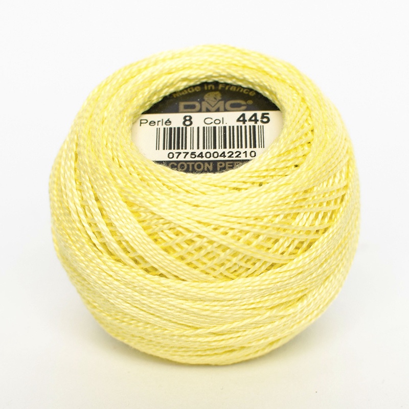 DMC Perle #8 0445 Light Lemon