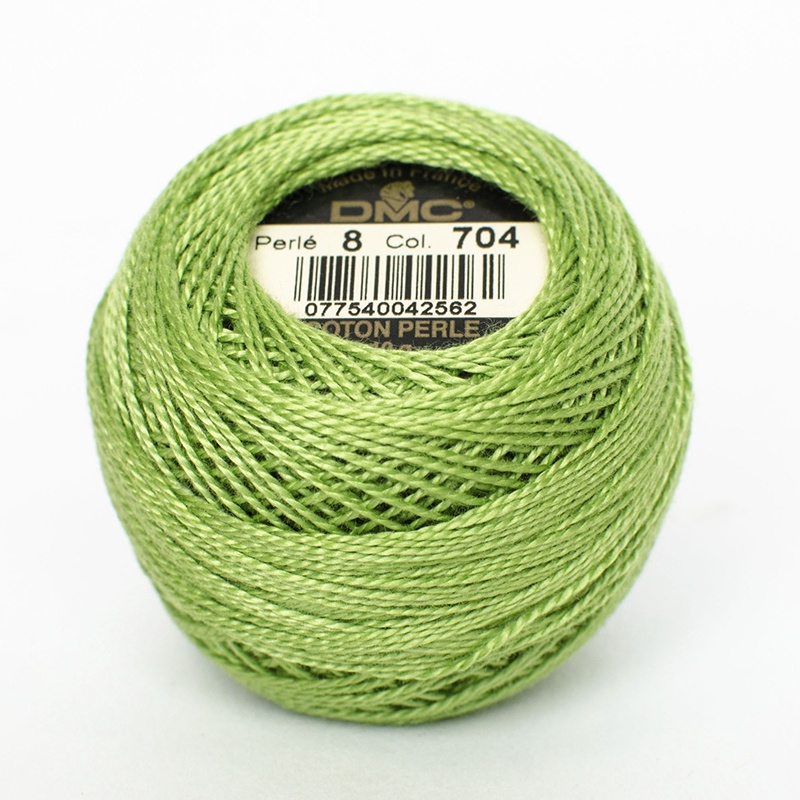 DMC Perle #8 0704 Bright Chartreuse