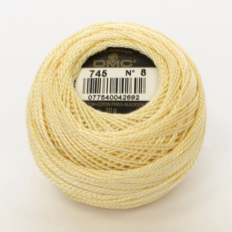 DMC Perle #8 0745 Light Pale Yellow