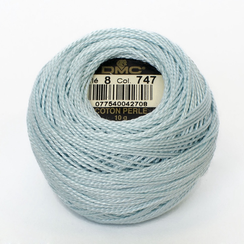 DMC Perle #8 0747 Very Light Sky Blue