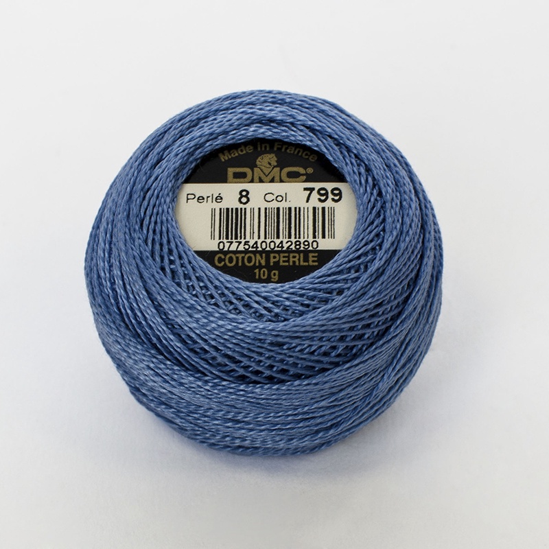 DMC Perle #8 0799 Medium Delft Blue