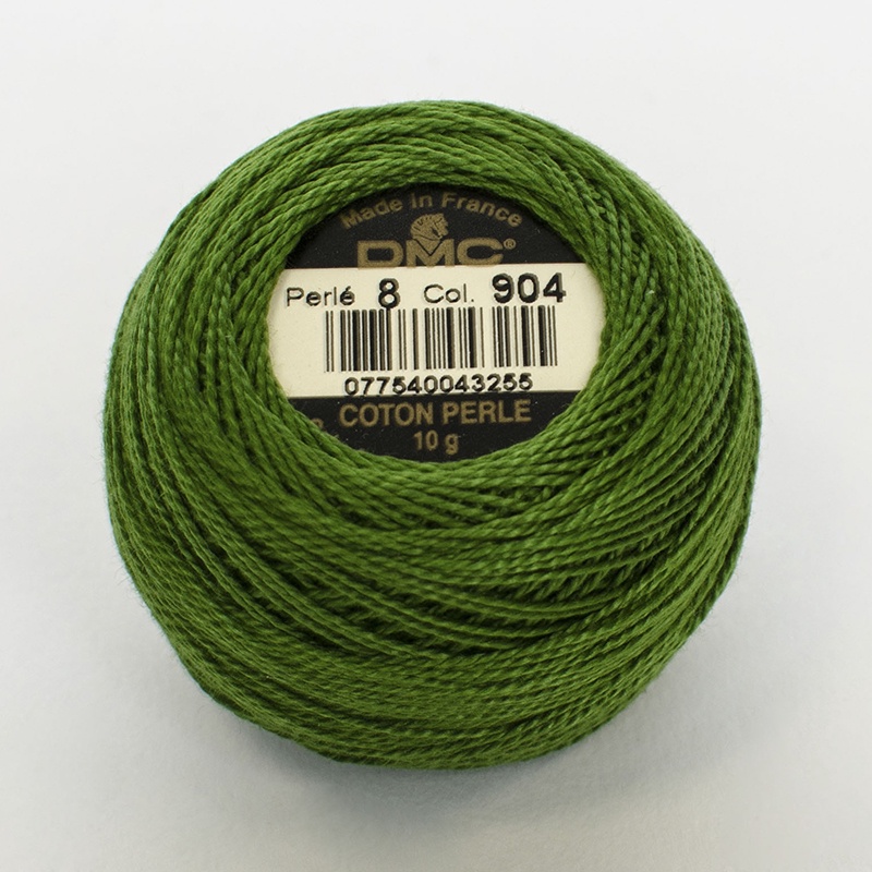 DMC Perle #8 0904 Very Dark Parrot Green