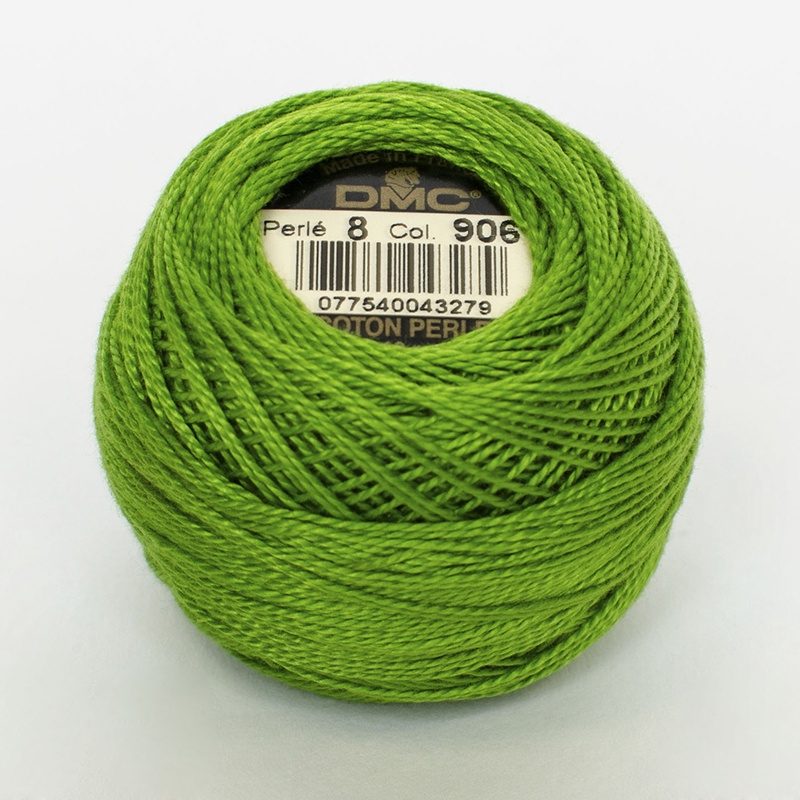 DMC Perle #8 0906 Medium Parrot Green