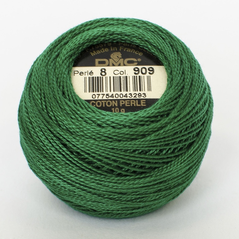DMC Perle #8 0909 Very Dark Emerald Green