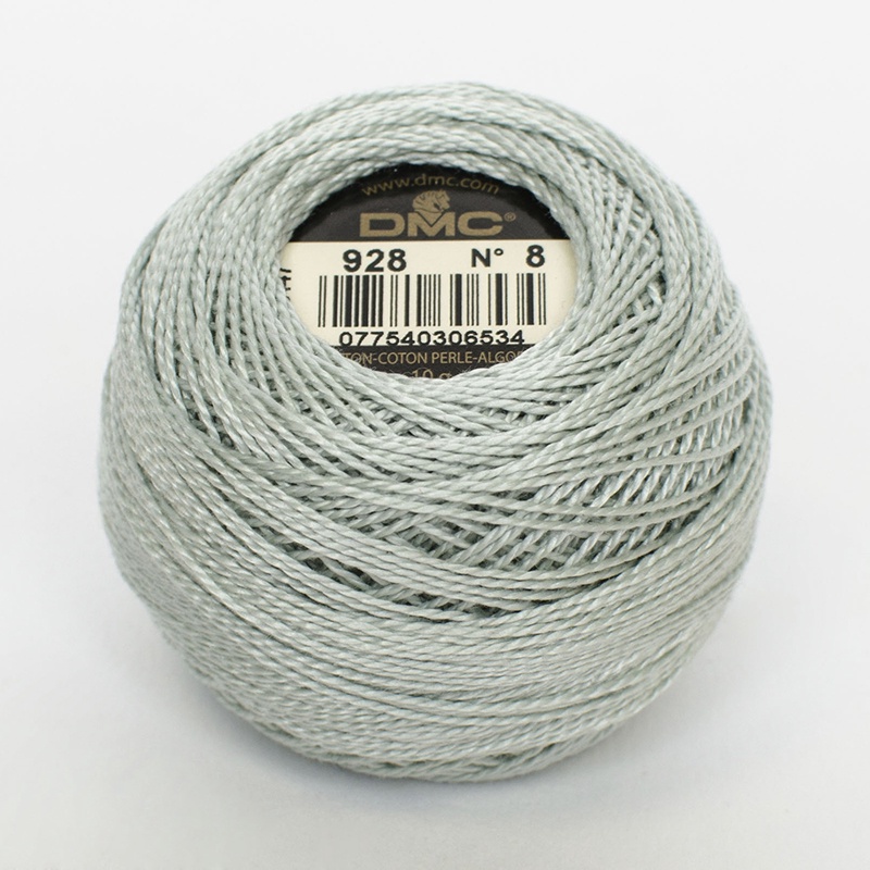 DMC Perle #8 0928 Very Light Gray Green