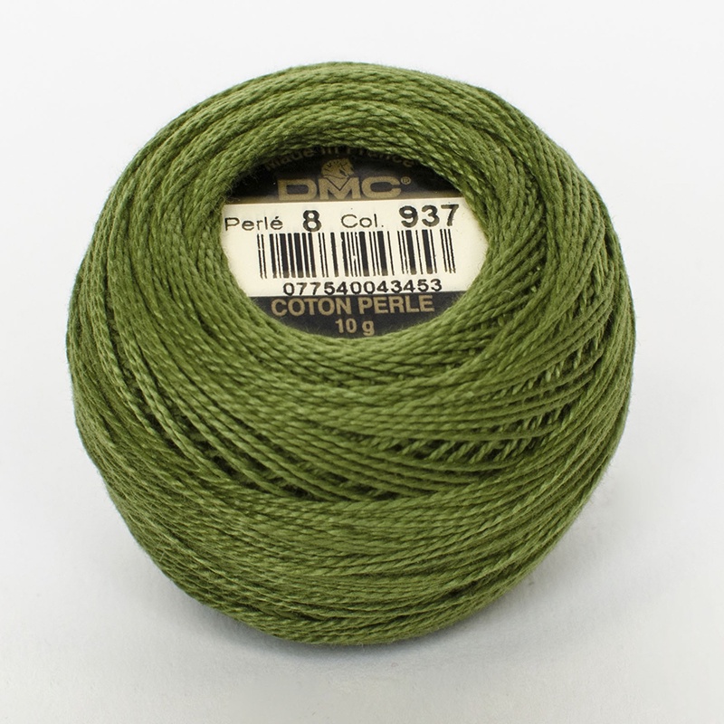 DMC Perle #8 0937 Medium Avocado Green